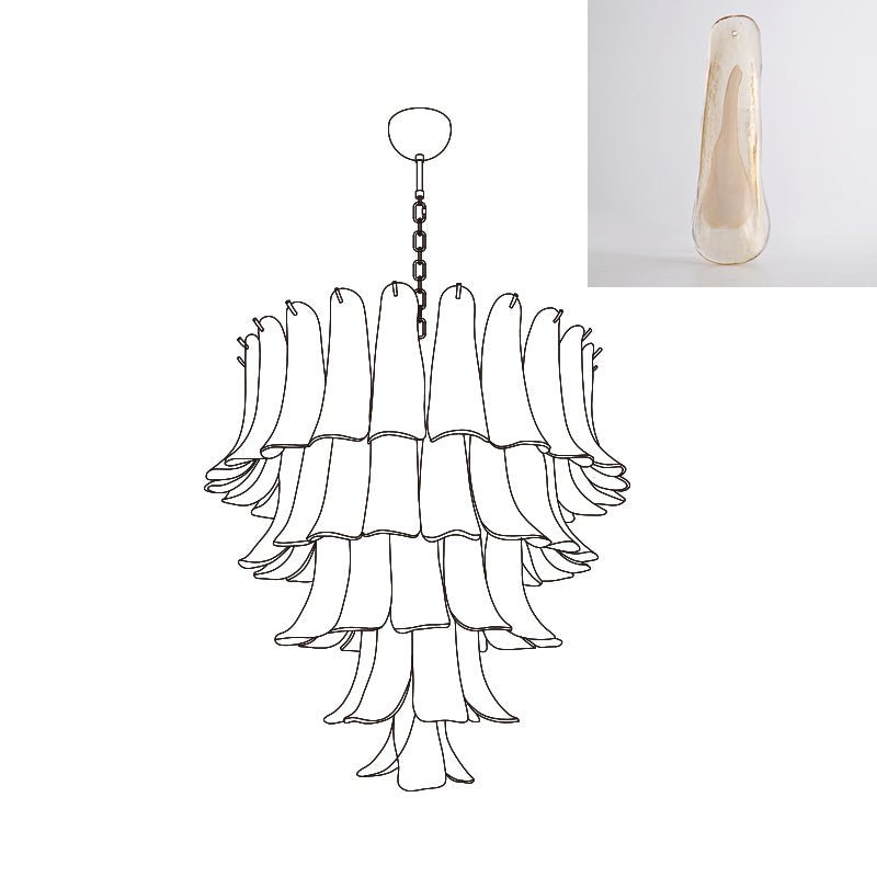 Murano Glass Petals Chandelier