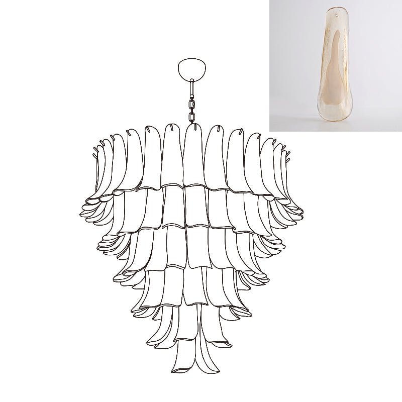 Murano Glass Petals Chandelier