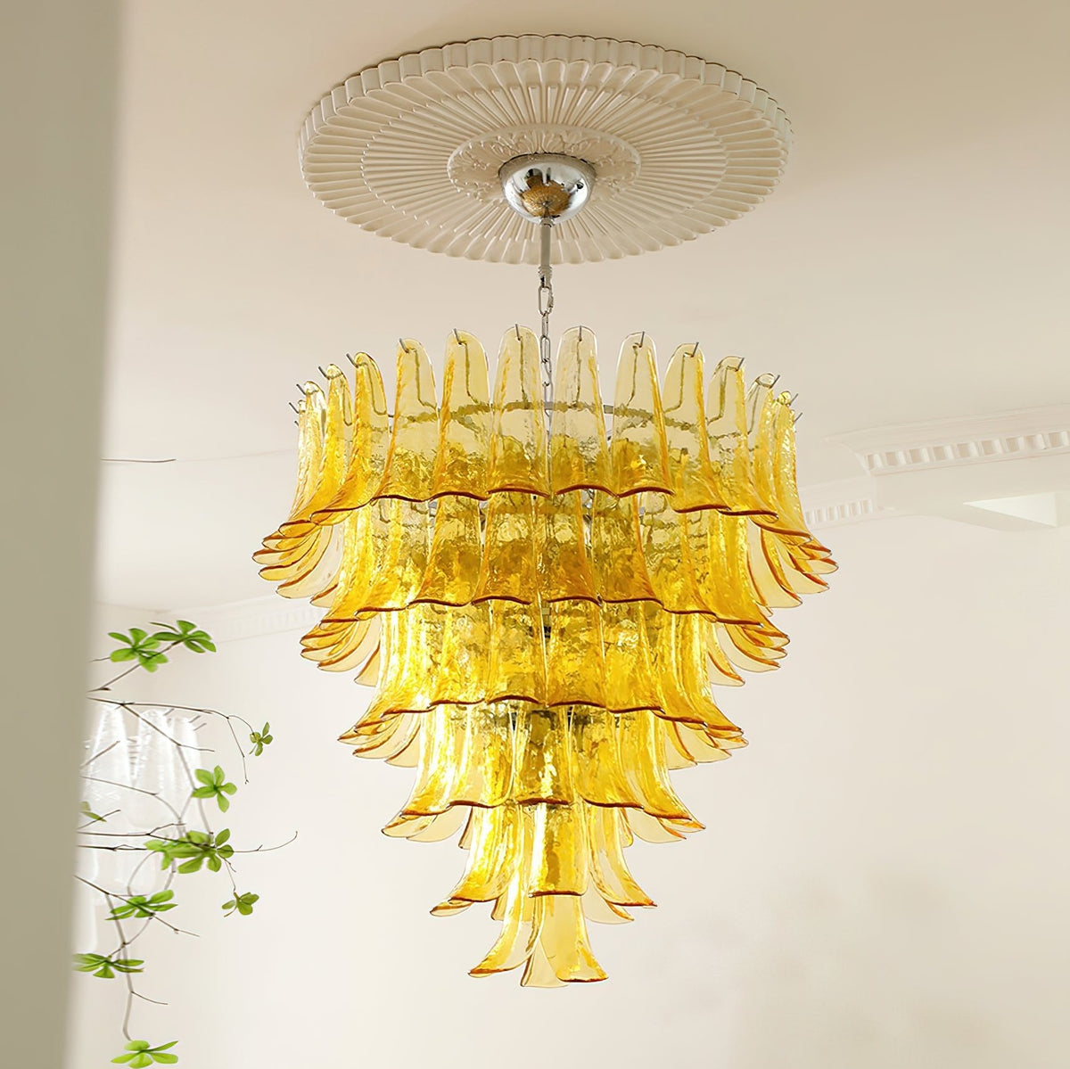 Murano Glass Petals Chandelier