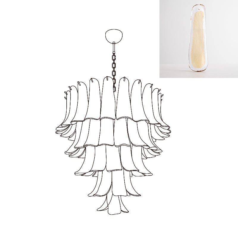 Murano Glass Petals Chandelier