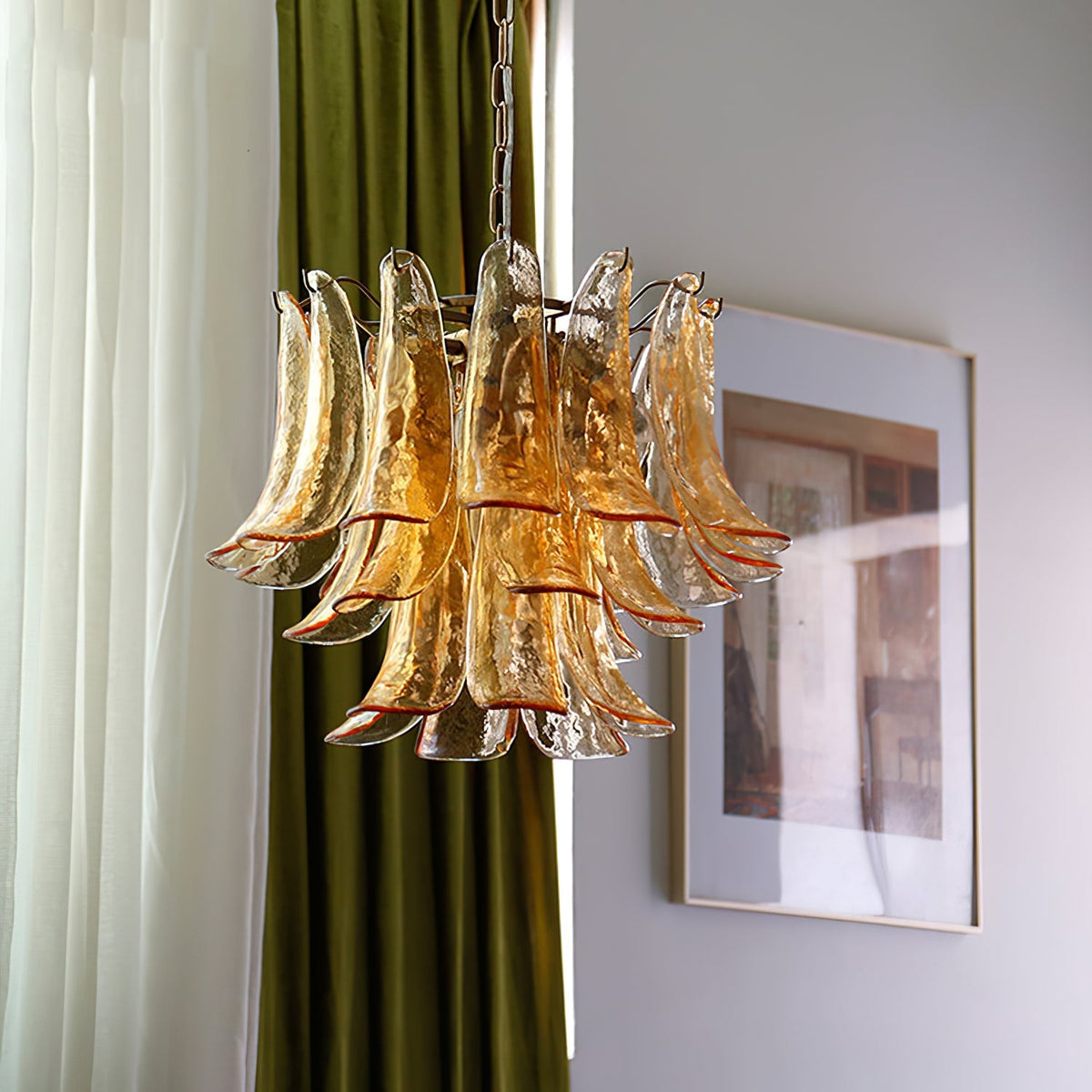 Murano Glass Petals Chandelier