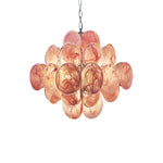 Murano Pink Disks Chandelier
