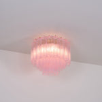 Murano Pink Glass Ceiling Light