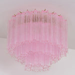 Murano Pink Glass Ceiling Light