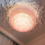 Murano Pink Glass Ceiling Light
