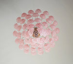 Murano Pink Glass Dewdrop Chandelier