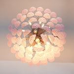 Murano Pink Glass Dewdrop Chandelier