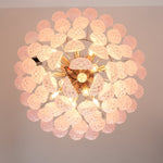 Murano Pink Glass Droplet Chandelier
