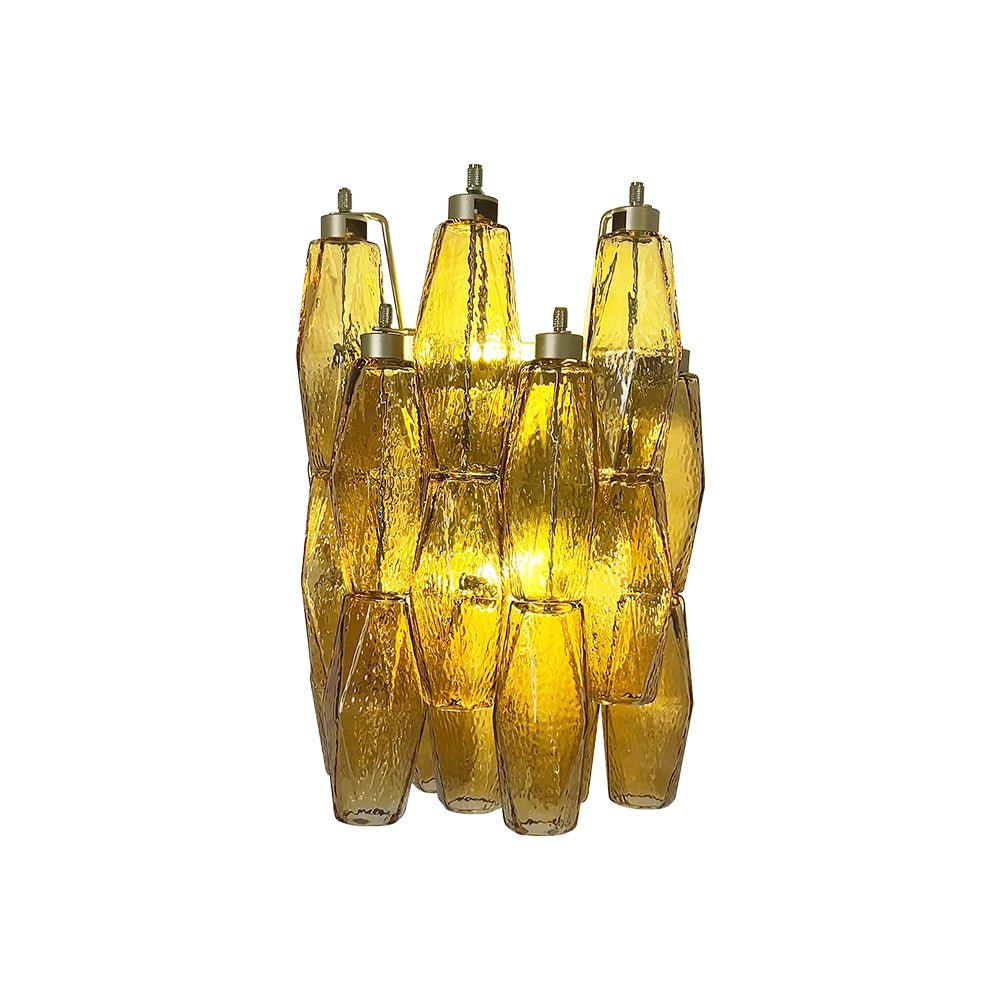 Murano Rhombus Amber Glass Wall Lamp