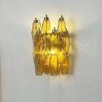 Murano Rhombus Amber Glass Wall Lamp
