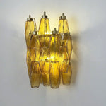 Murano Rhombus Amber Glass Wall Lamp