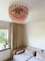 Murano Rhombus Pink Glass Ceiling Lamp