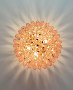 Murano Rhombus Pink Glass Ceiling Lamp