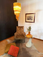 Murano Spiral Prism Glass Chandelier