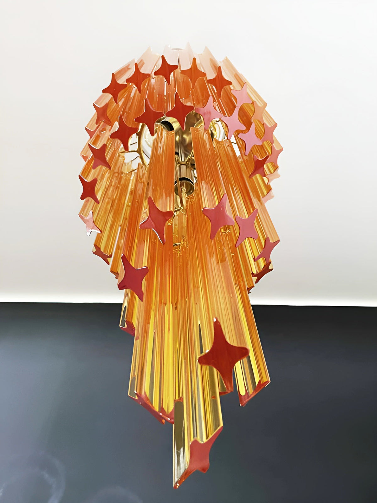Murano Spiral Prism Glass Chandelier