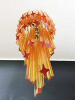 Murano Spiral Prism Glass Chandelier
