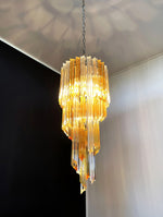 Murano Spiral Prism Glass Chandelier