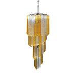 Murano Spiral Prism Glass Chandelier