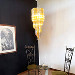 Murano Spiral Prism Glass Chandelier
