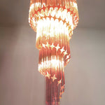 Murano Spiral Prism Glass Chandelier