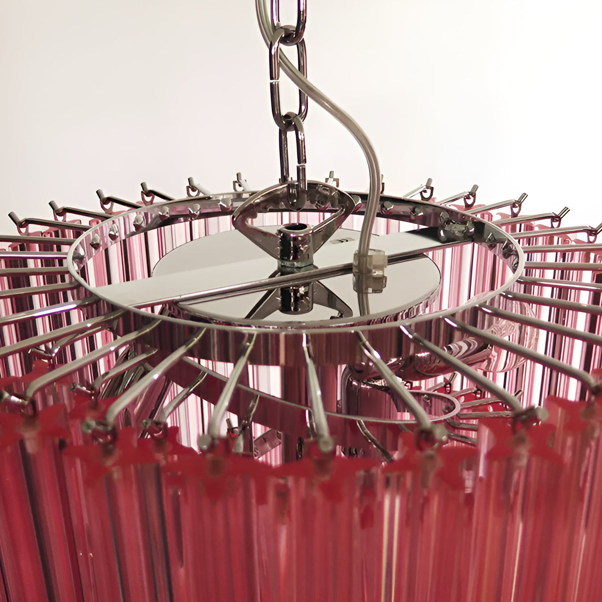 Murano Spiral Prism Glass Chandelier