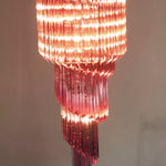 Murano Spiral Prism Glass Chandelier