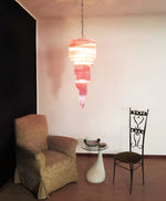 Murano Spiral Prism Glass Chandelier