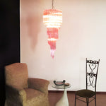 Murano Spiral Prism Glass Chandelier