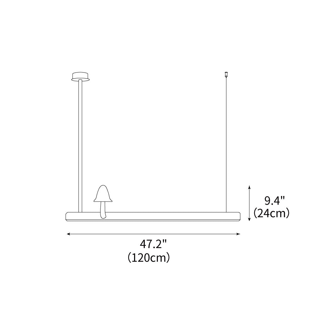 Mushroom Beam Chandelier