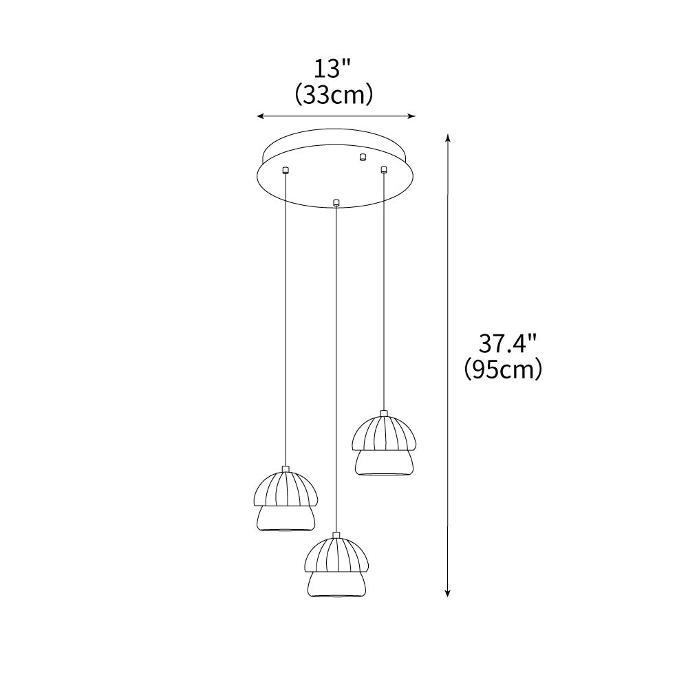 Mushroom Cluster Chandelier