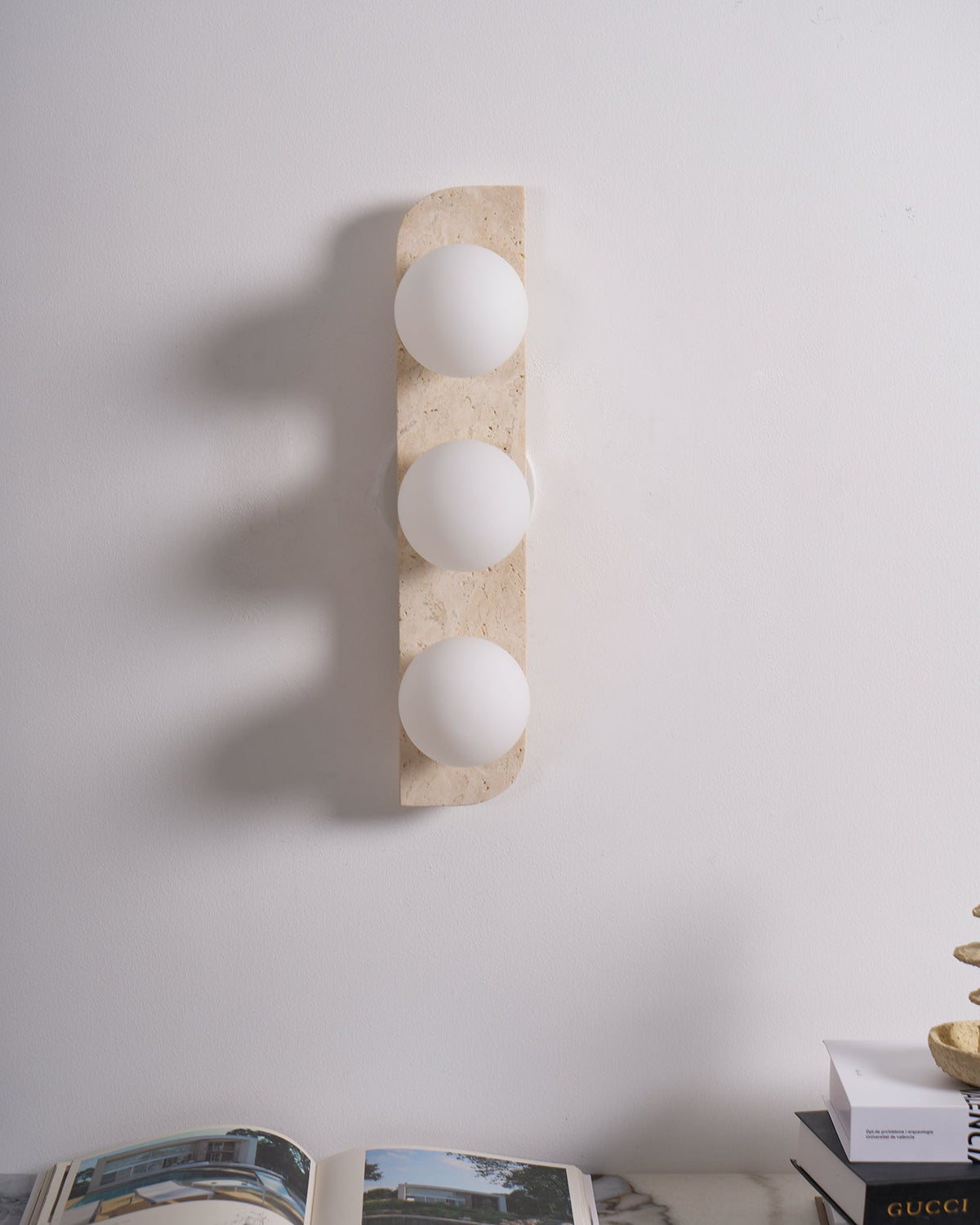 Elysian Travertine Plug-in Wall Light