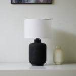 Nocturne Textured Black Table Lamp
