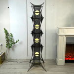 Noir Mesh Tower Floor Lamp