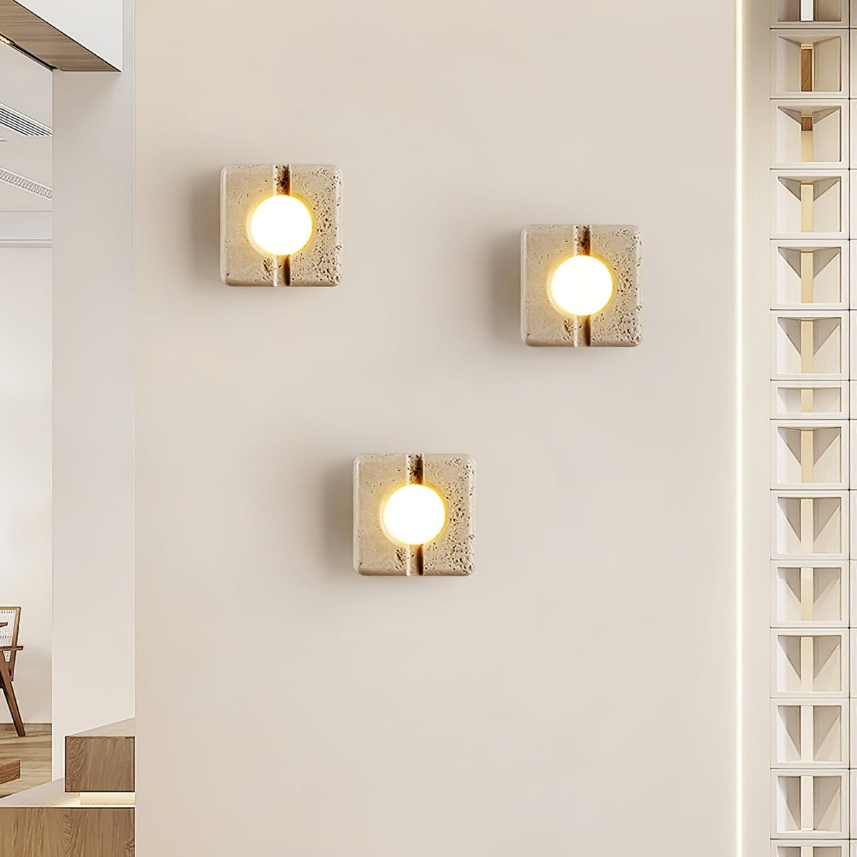 Nora Travertine Wall Light