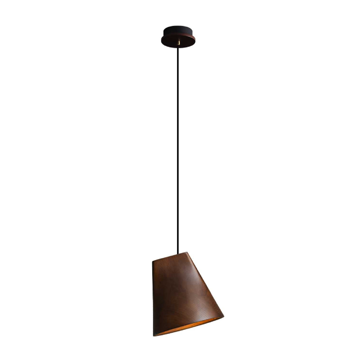 Nordic Tilted Wood Pendant Light