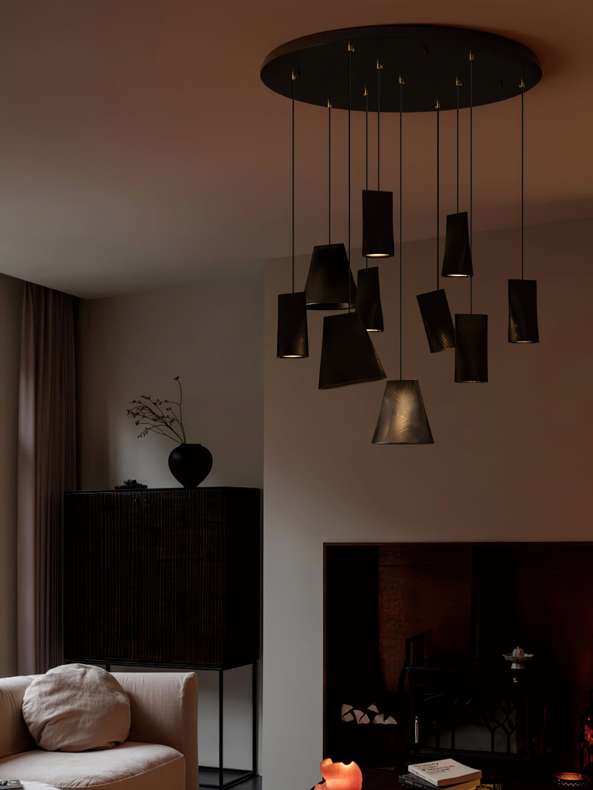 Nordic Tilted Wood Pendant Light
