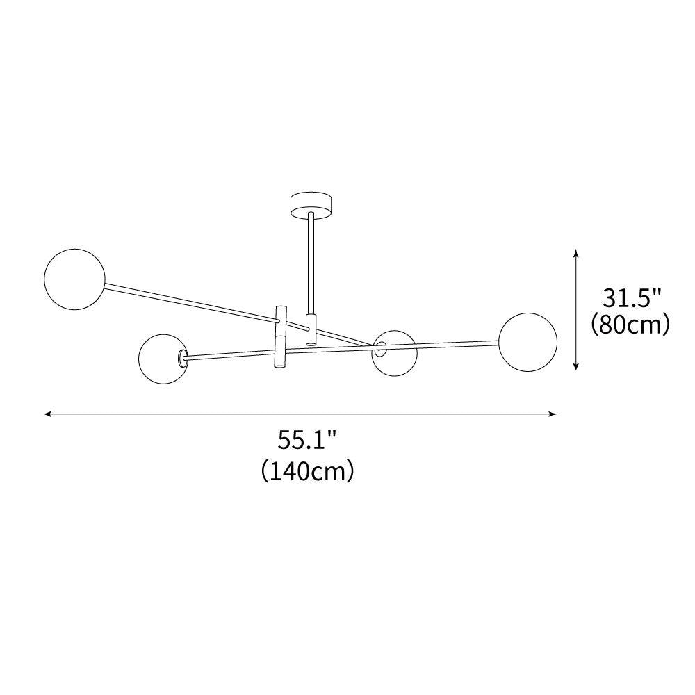 Octagonal Ball Chandelier