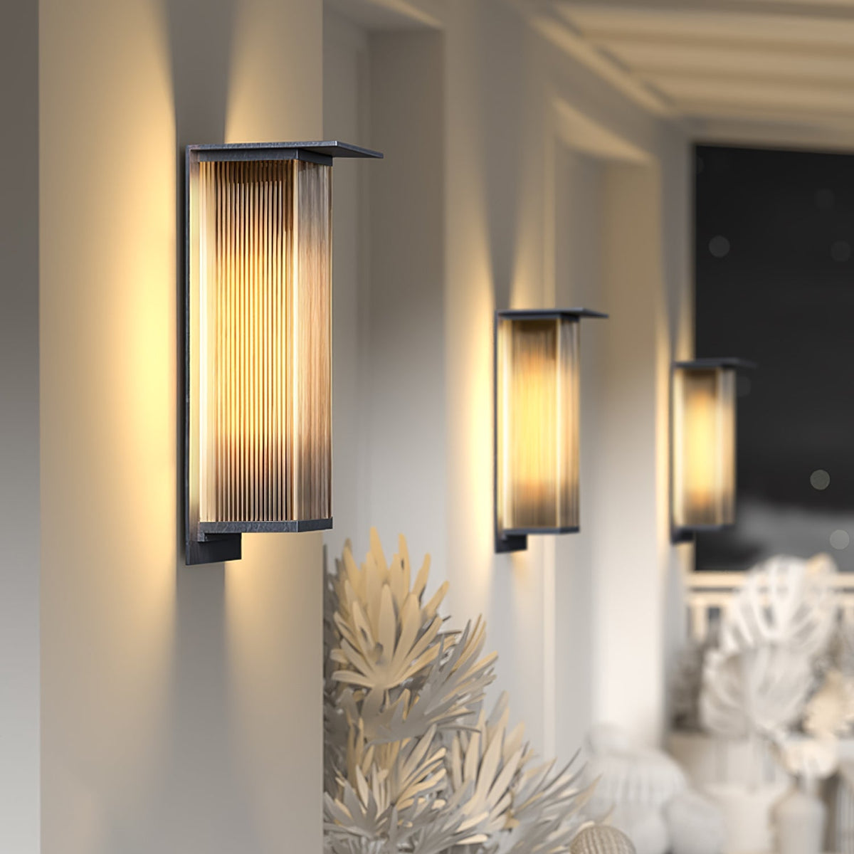 Oleron Box Outdoor Solar Wall Lamp