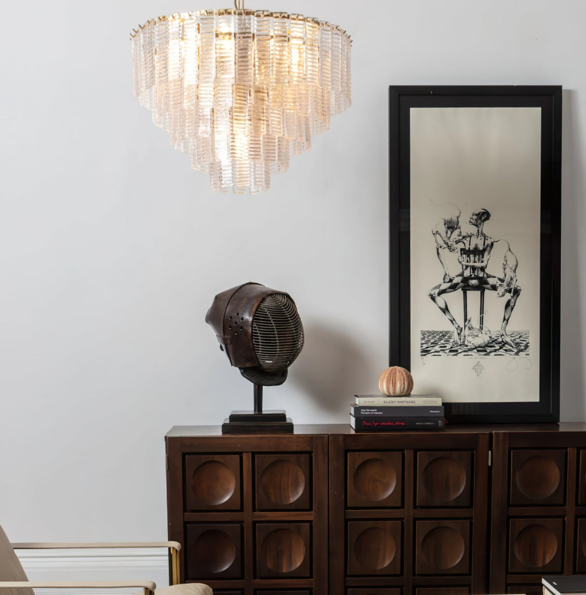 Opalora Pink Murano Chandelier