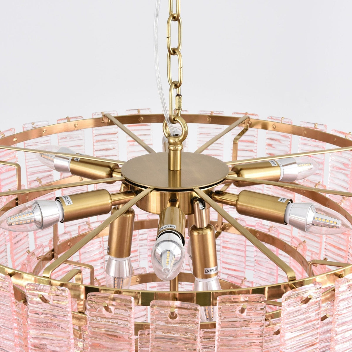 Opalora Pink Murano Chandelier