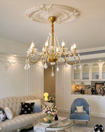 Opulent Pearl Crystal Chandelier