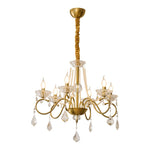 Opulent Pearl Crystal Chandelier
