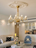 Opulent Pearl Crystal Chandelier