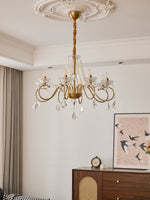 Opulent Pearl Crystal Chandelier