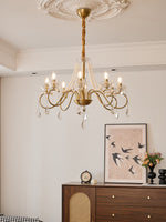 Opulent Pearl Crystal Chandelier