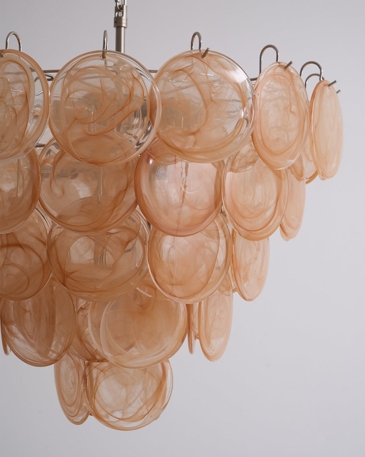 Orange Murano Disc Chandelier