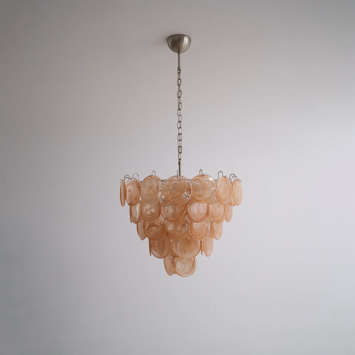 Orange Murano Disc Chandelier