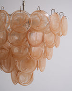 Orange Murano Disc Chandelier
