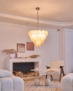 Orange Murano Disc Chandelier