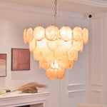 Orange Murano Disc Chandelier